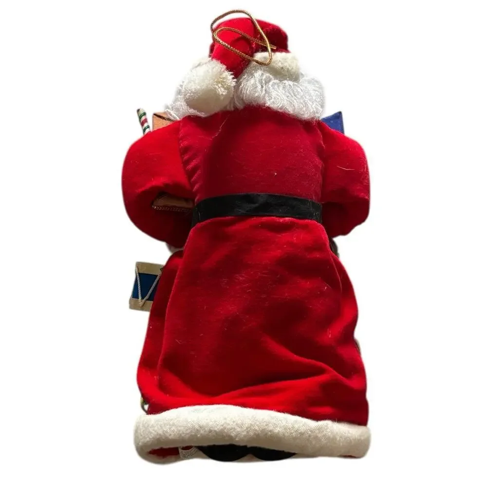 Christmas Corner Vintage 11” Santa Claus Plush Figure W Musical Instrument Gifts